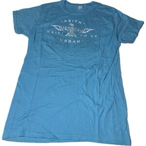 Keith Urban Raise Them Up Blue Tee Women's Size M Country Music T-Shirt